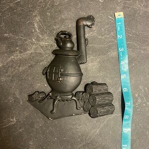 Vintage sexton Black Cast Iron Stove Wall Decor